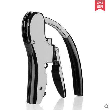 开 瓶器红酒葡萄酒开 瓶器启瓶器不锈钢加厚酒具家用包邮自带割纸