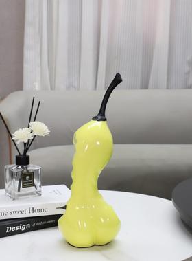 现代简客约OUN绿色摆美人梨子件厅书房样卧室板间电视柜软装家居