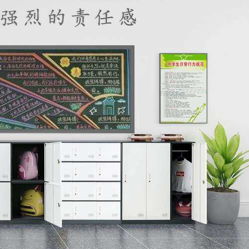 套色更衣柜铁皮柜员工储物柜健身房浴室寄存柜学生书包柜带感应锁