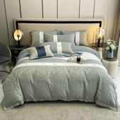 供刺绣宿舍浮雕红批发直播网四轻件套奢精致套件提花床单厂家