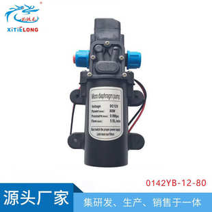 铣铁龙喷雾打药微型隔膜泵自吸增压直流80W电动小型抽水隔膜泵