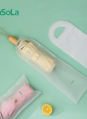 FaSoLa手提加长加厚袋雨伞收纳袋防水拉绳袋塑料袋装雨伞袋半透