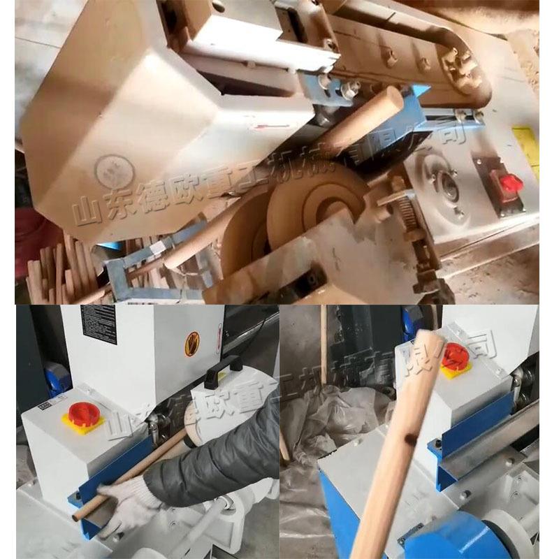 木工机械圆棒砂光机拖把杆表面毛刺圆滑机扫单双带把棍立式砂带机