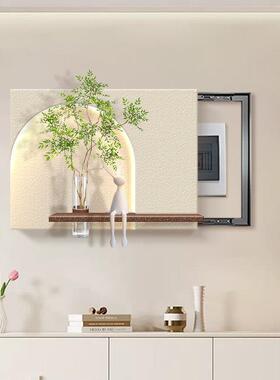 水培绿植电表箱盒装饰画立体砂岩配电箱电闸遮挡壁画创意玄关挂画