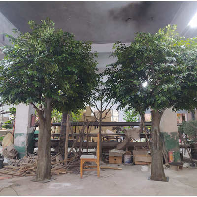 室内外榕树景观包 工程装饰人造金叶仿真制作酒店摆件榕树 高档柱