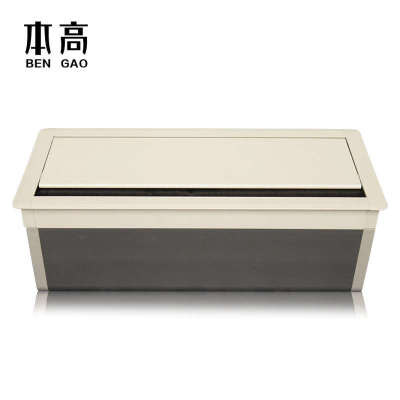 办公桌穿线孔盖板桌面线盒装饰盖电脑桌长方形线槽内装86型面板