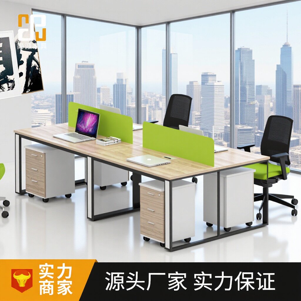 财务桌职员办公桌双人位板式员工办公桌椅组合直销办公桌椅组合