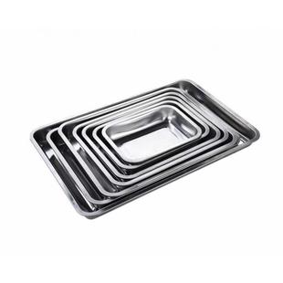 大号平底托盘接香灰底座金色不锈钢烧香佛桌配件烧香香炉长方形盘