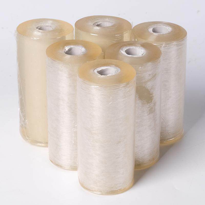 PVC0缠绕打包粘膜膜宽6cm1FHHcm拉伸膜工业大包装膜透明塑料膜自