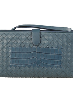 [9.9全新]葆蝶家BV中性手拿包编织包手夹包钱包