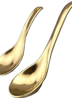 BC10刮痧勺铜勺加厚饭勺纯铜汤勺大勺子铸铜饭匙黄铜汤匙刮痧工具