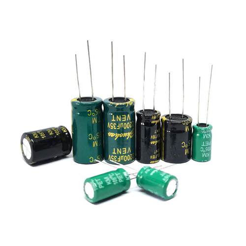 高频低阻高品质插件10V25v电解电容100UF35V6*7编带剪脚弯脚成型