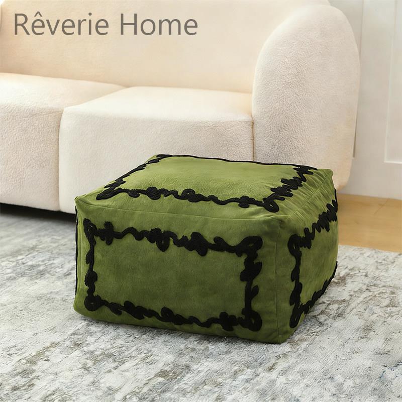 Reverie Home坐墩简约客厅榻榻米蒲团懒人沙发脚踏垫布艺坐墩坐垫
