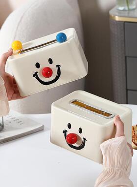 Cream-colored Tissue Box for Living Room, Creative Tabletop