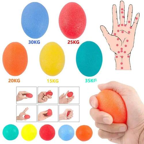 Silicone Hand Grip Ball Egg Men Women Gym Fitness Finger Hea