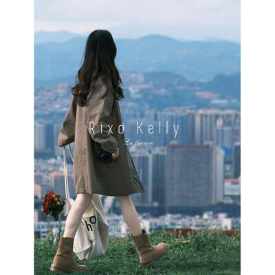 Rixo Kelly独特超好看小个子棕色风衣中长款秋装外套女气质高级感