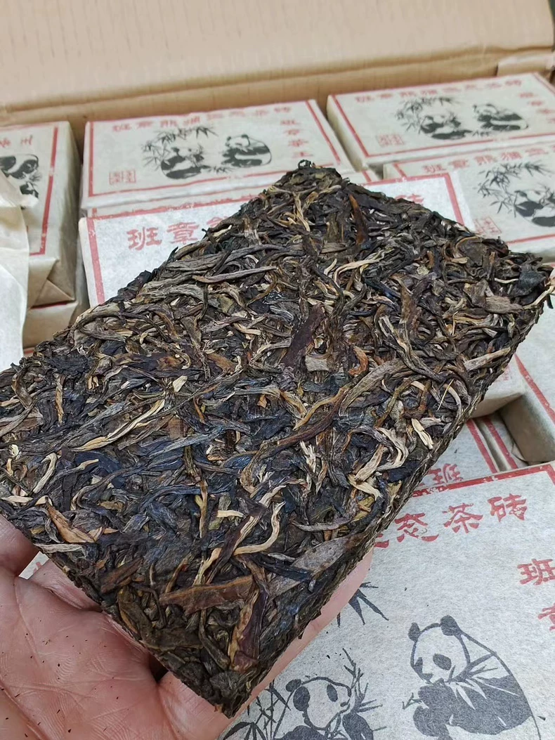 2006年班章熊貓生態磚普洱茶生茶250克/磚 普洱茶 BUASHOP普洱老茶