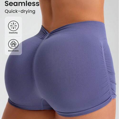 Women's High Waist Sporty Yoga Shorts Athletic Sports Shorts