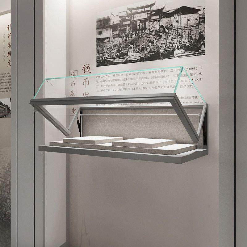 透明展示柜挂墙博物馆玻璃透明组合展柜展厅陈列柜文物收藏架