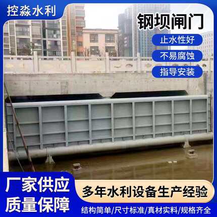 水工厂家液压钢坝闸门水利工程翻板大跨度河道景观坝合页坝开关