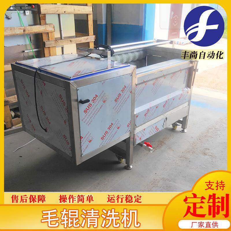 供应毛辊清洗机1200型土豆去皮毛辊清洗机胡萝卜清洗机设备