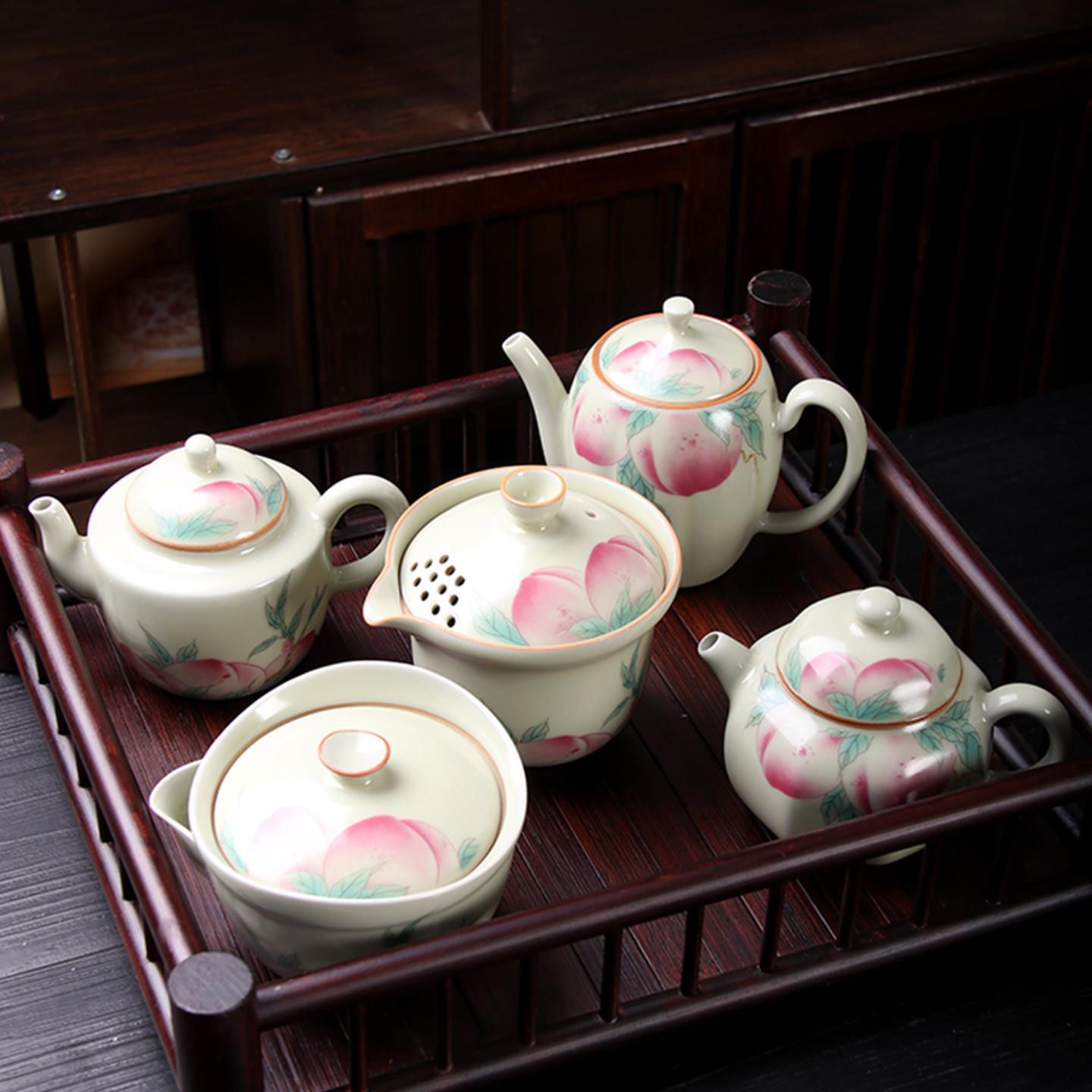 秘黄汝窑美人肩茶壶手抓壶宝瓶陶瓷茶具中式小清新汝瓷泡茶壶单壶