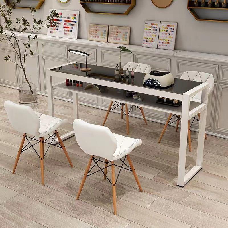 经型甲工作台日式双店人桌美子简约济轻奢675美甲桌椅套装一件起