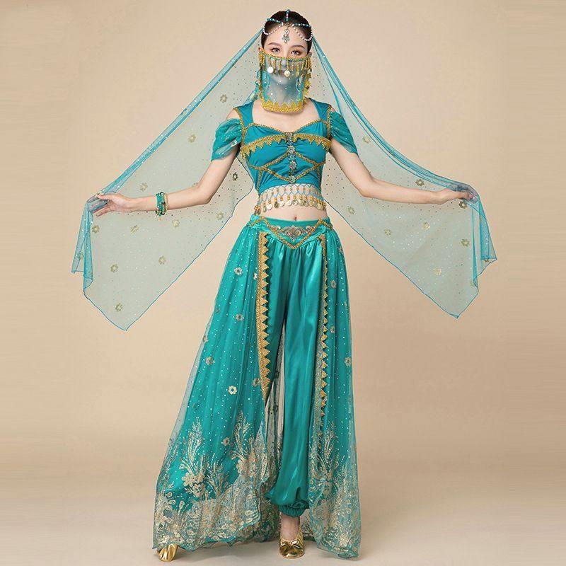 肚皮舞异域风情印度女西域舞姬套装万圣节表演出服阿拉丁茉莉公主