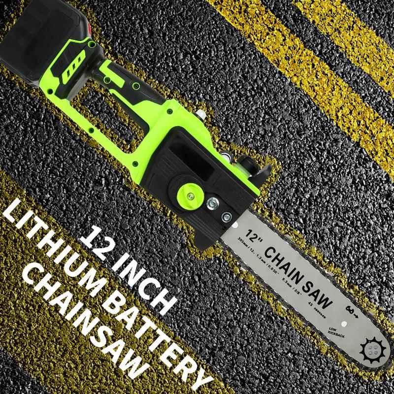 厂家充电锯户外锂电手持家用砍OVH伐木锯电链锯树电户外锯树动工