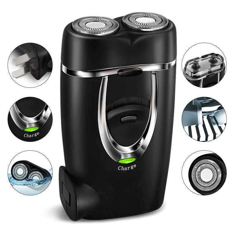 2025年新款刮胡刀双头电动剃须刀内置充电胡须刀男士双头便携胡须