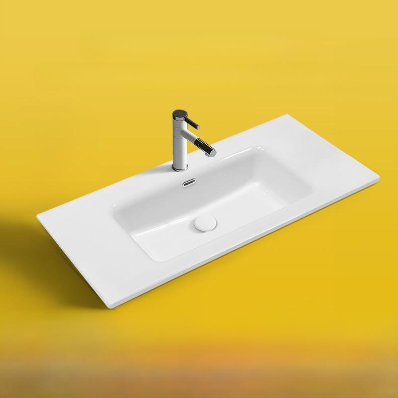 50cm51/53/55/56/60宽陶瓷一体盆单盆洗手盆定制尺寸洗衣机洗脸盆