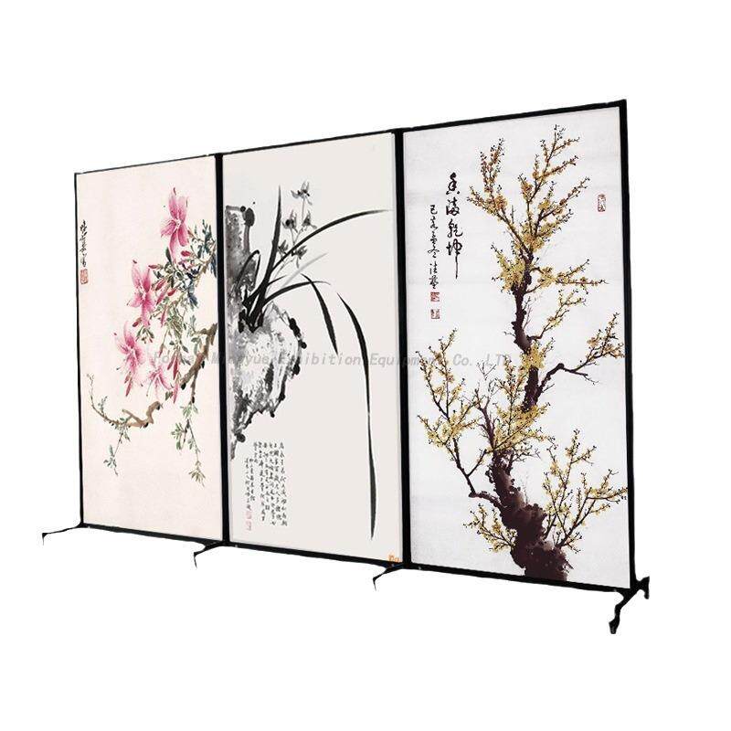 八棱柱展架铝合金画展展板户外活动黑色移动学校摄影挂画活动屏风