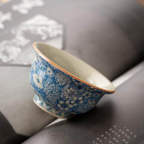 脂玉瓷品茗杯功人夫茶具主人杯陶瓷茶杯个JK--0307杯礼品羊杯商务