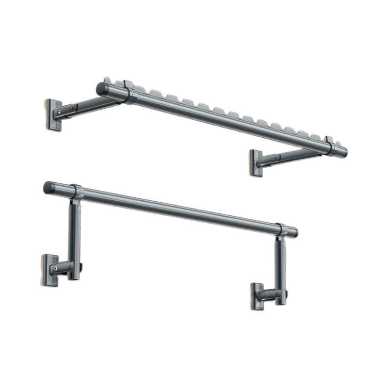 包安装侧装晾衣杆阳台固定式防风晒衣杆单杆墙上折叠收纳晾衣架