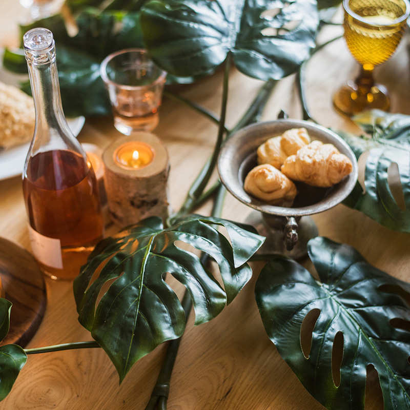 【植物】龟背叶大垂枝 造型叶带 绿植掬涵仿真 花艺龟背叶花卉垂