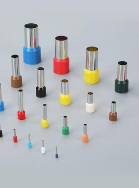 V缘E管V针形线鼻子冷压端子欧式 端子瑞涵压线耳 E管型预绝接线端