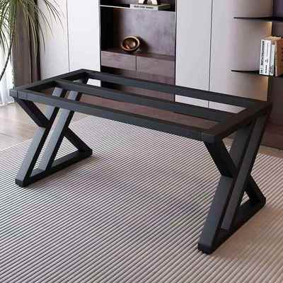 铁艺茶几餐桌铁架耐用底座书桌架支架玻璃岩板烤漆脚架桌腿支架