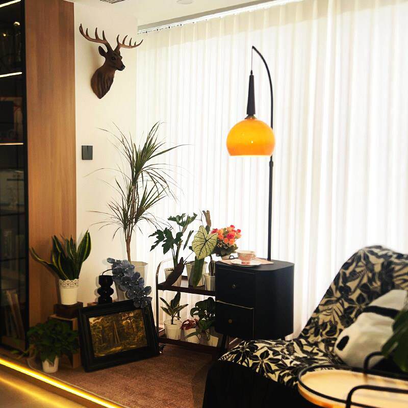 法式覆古落地灯客厅沙发旁卧室床头柜一体创意高级感氛围立式台灯