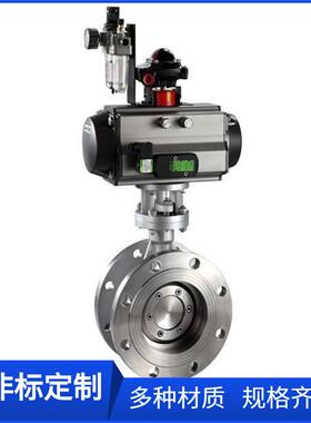 气动蝶阀D643H-150LB，DN400含氨烟气法兰蝶阀304不锈钢碟阀包邮