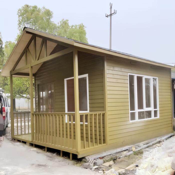 户外防腐小木屋移动售货亭庭院花园小型别墅储物间民宿住人木房子