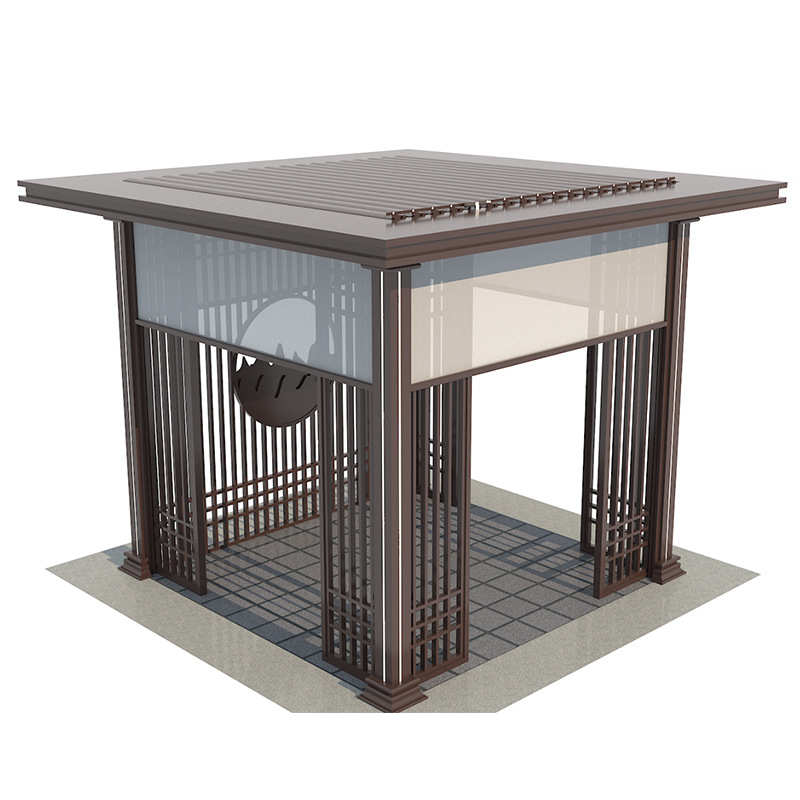 新中式凉亭户外公园庭院休息铝合金凉亭庭院景区园林凉亭子阳光房