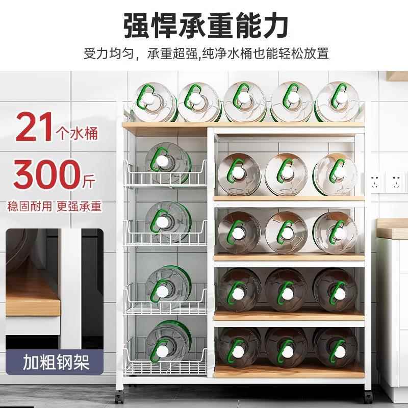 可移动厨房置物架落地多层纳架微波炉烤收箱子ISR多功物能架蔬菜