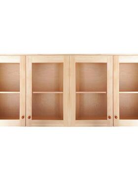 厨橱柜吊柜墙墙壁柜松865木房实木挂柜厅阳台储餐物柜壁挂玻璃门