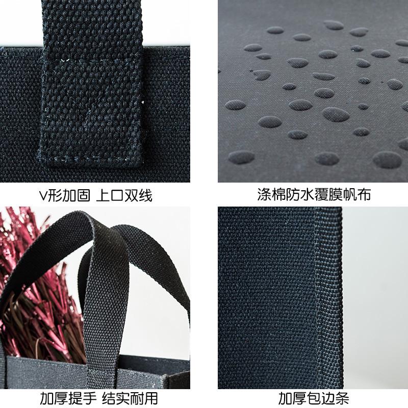 手提袋帆布手拎简约文艺包宝妈买菜大号大容量加厚超市环保购物袋