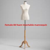 可插针女人台半身模特道具立裁人台打板制版 泡沫人台裁剪模特 服装