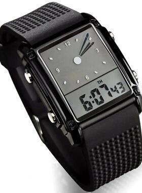 Men Electronic Watch LED Adjustable Strap Waterproof Night L