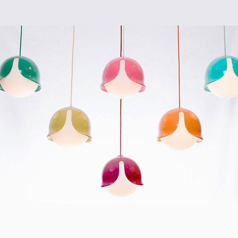 北欧彩色儿童房床头吊灯现代简约糖果吊灯咖啡厅奶茶店装饰灯具