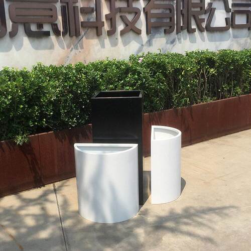花箱创意简约现不锈钢花盆低组合景区园林阳台花箱花钵厂家