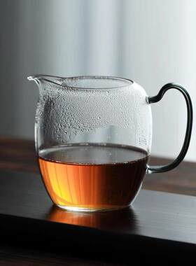 耐热玻璃公道杯分茶器高档带手柄公杯功道茶杯茶具配件