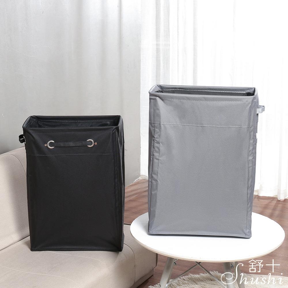 脏衣服收纳箱网布束口带皮脚牛津布脏衣篮小号可折叠脏衣娄